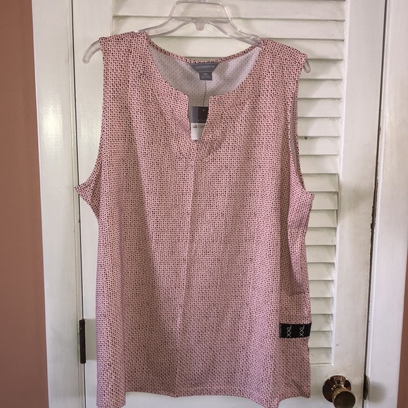 NWT- Liz Claiborne Sleeveless Split Neck Tunic - Picture 3 of 4